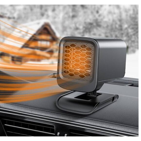 New In Box Deeyota Black Car Mounted Heater Multifunction Folds Rotates 360 12V - Picture 1 of 8